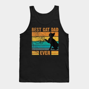 Best Cat Dad Ever Kitten Lover Fathers Day Tank Top